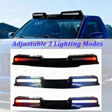 Roof light strip with remote control and wiring harness for 2013-2018 Ram 1500 models, gloss black