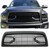 Front Grille for 2013–2018 Dodge Ram 2500/3500,Big Horn Style Grill W/ Letters & LED Lights