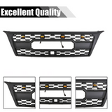 Front Grille for 2010-2013 Lexus GX460 High-Quality ABS Plastic Bumper Grill with 4 Amber LED Lights and Letters (Matte Black)