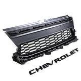 Grille for 2021-2023 Chevrolet Colorado Raptor Style Grill W/ Letters and LED Lights（matte black）