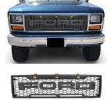 Raptor Style Grille For 1980 1981 1982 1983 1984 1985 1986 Ford F150 Bronco Grill w/Letters & Lights Black