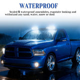 Roof light strip with remote control and wiring harness for 2013-2018 Ram 1500 models, gloss black