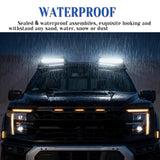 Roof Light Bar with Remote for 2024-2025 f-150 , 3 Modes Truck Top Light Flash Roof Strobe Lights, Gloss Black