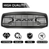 Front Grille for 2006 2007 2008 Dodge RAM 1500 Grill, Big Horn Style with Letters