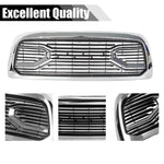 CNCT GRILLE For 2013-2018 Dodge Ram 2500/3500 Chrome Big Horn Front Hood Bumper Grill Grille WITH LETTERS & LEDS