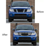 Front Black Grille for 2009-2016 Nissan Frontier Grill with Letters and Lights
