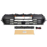 Front Grill for 2024 2025 Toyota Tacoma TRD PRO Grill Black Grille With Led & Light Bar & Letter