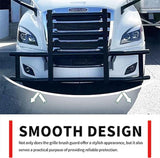 Deer Guard Compatible with  2018-2024 Freightliner Cascadia, Deer Bumper Guard w/Bracket 304 Stainless Steel Large Front Deer Guard Bumper (Style 4)