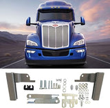 Bumper Protector with Bracket Fit for Volvo/Cascadia/Kenworth/Peterbilt , CNCT Deer Guard,Large Front Bumper