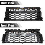 Front Grille for 2022-2024 Chevy Silverado 1500 Raptor Style Grill With LED Lights and Letters(Matte Black)