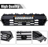 Front Grill for 2024 2025 Toyota Tacoma TRD PRO Grill Black Grille With Led & Light Bar & Letter