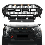 Front Grille for 2018 2019 2020 2021 Ford Ecosport Raptor Style Grill with Letters & Lights