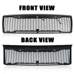 Raptor Style Grille For 1992-1996 Ford F150 w/Letters & Lights Black