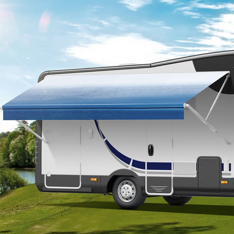 CNCT Blue Manual Modular Retractable RV Shade (Shade Ocean Blue Only)