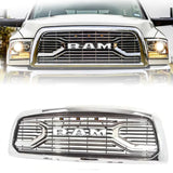 CNCT GRILLE For 2013-2018 Dodge Ram 2500/3500 Chrome Big Horn Front Hood Bumper Grill Grille WITH LETTERS & LEDS