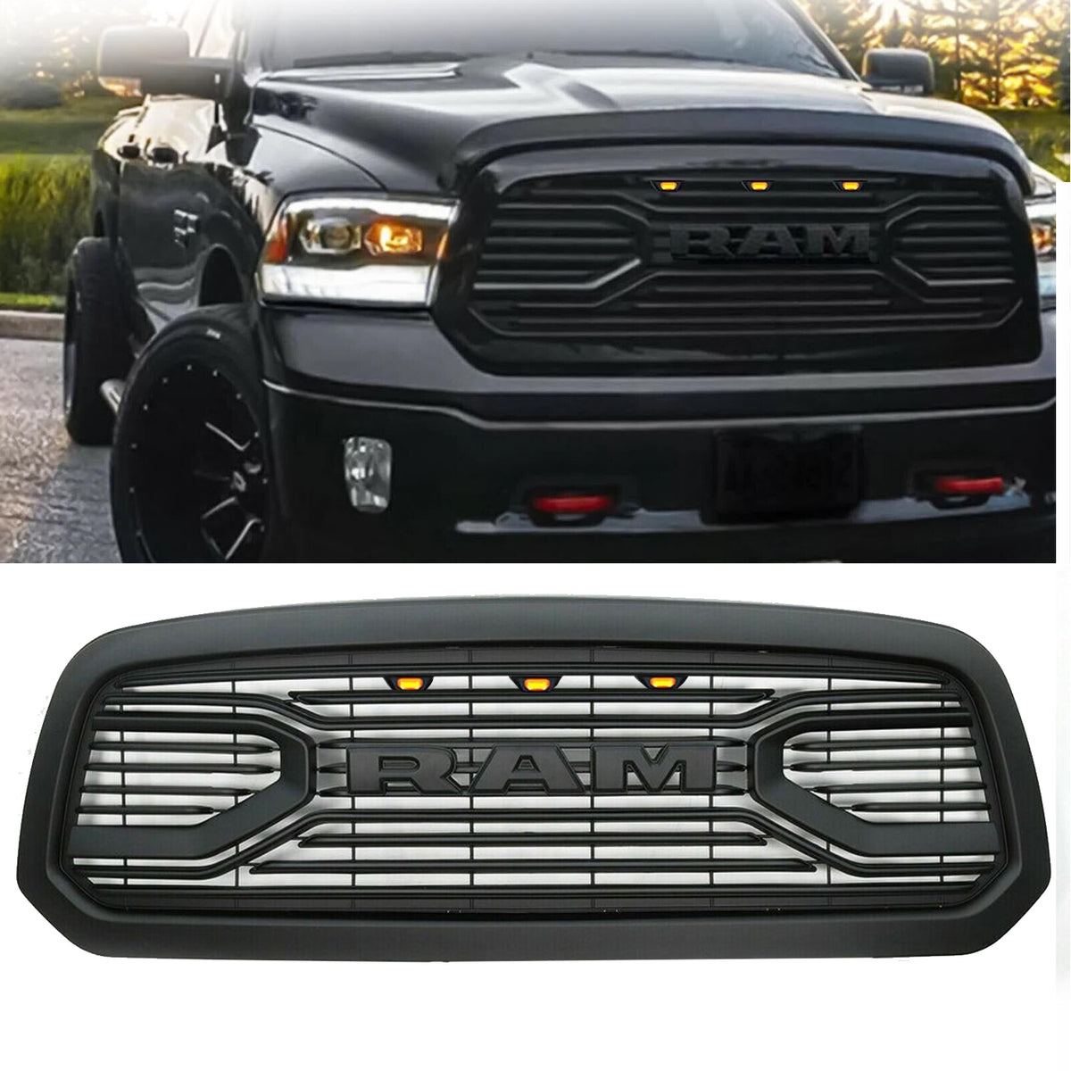 Front Grill For 2013 2014 2015 2016 2017 2018 Dodge RAM 1500,Horizonta ...