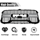Front Bumper Grille for 2020-2024 Ram 2500/3500 Grill, with C-Shape Lights and Letters(No Bracket Frame), Matte Black