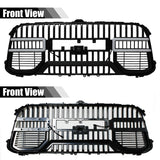 Front Bumper Grille for 2020-2024 Ram 2500/3500 Grill, with C-Shape Lights and Letters(No Bracket Frame), Matte Black
