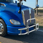 CNCT Large Front Bumper Deer Guard Fit for Volvo/Cascadia/Kenworth/Peterbilt with Bracket