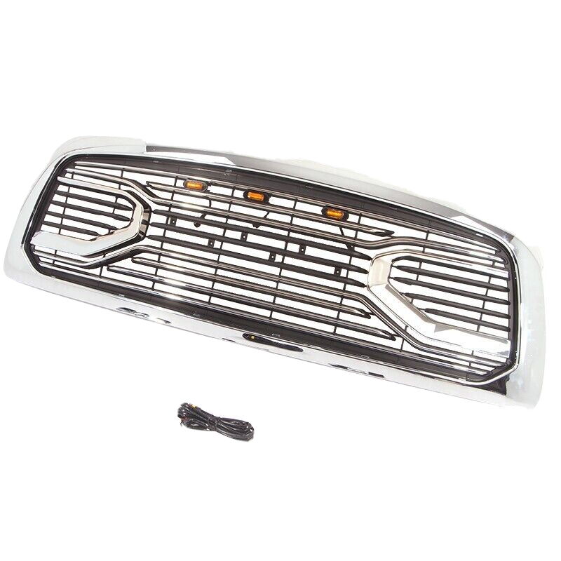 Topline Gloss Black Grille For 2010-2018 Dodge Ram 2500/3500 Big Horn - Horizontal Billet Style, Direct Fit