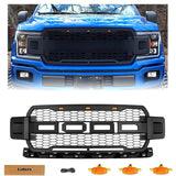 For 2018-2020 Ford F150 Raptor Style Conversion Front Hood Grille W/ LED Grill