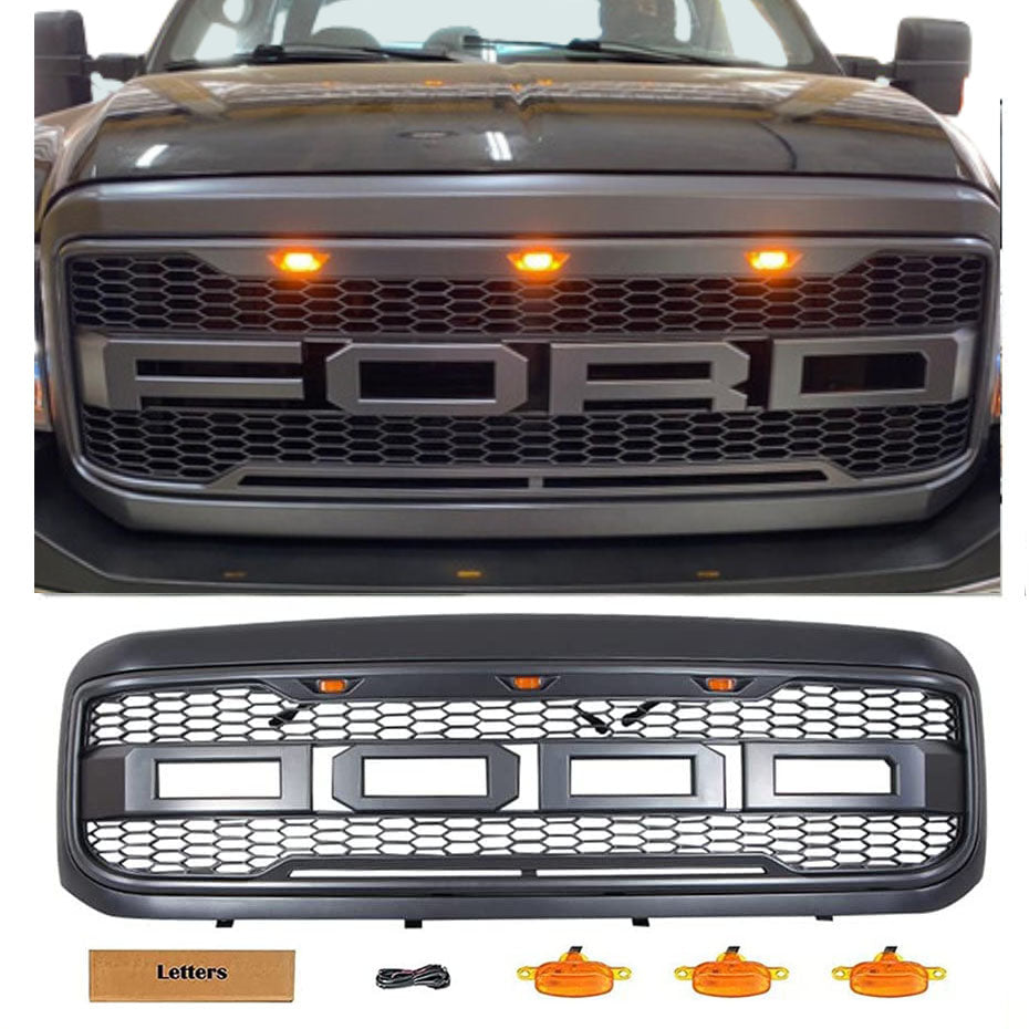 Raptor Style Grill Fit For Ford F250 2005-2007 Front Upper Grille Bump ...