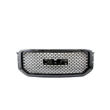 Front Grille For 2015 2016 2017 2018 GMC Yukon XL Grill Gloss Black Mesh Style