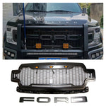 2018 2019 2020 Ford F150 Grill Honeycomb Raptor Style Grille with Letters & LED Lights