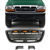 1998 1999 2000 Ford Ranger Raptor Style Grille With Emblem and Lights
