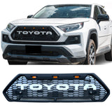 Front Grille for 2019-2022 Toyota RAV4 TRD PRO ADVENTRURE W/ Letters & Lights