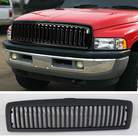 Compatible With 1994-2002 Dodge RAM 1500 2500 3500 Front Bumper Grille Mesh Grill Black