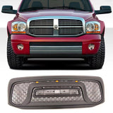 Front Grille for 2006 2007 2008 Dodge RAM 1500 Grill, Rebel Style with Letters & Lights