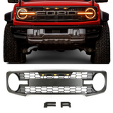2021-2022 Ford Bronco Raptor Style Grill With Letters & LED Lights