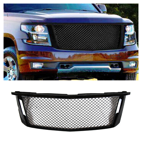 Fit 2015 2016 2017 2018 Chevrolet Tahoe Suburban Bumper Grill Grille Glossy Black