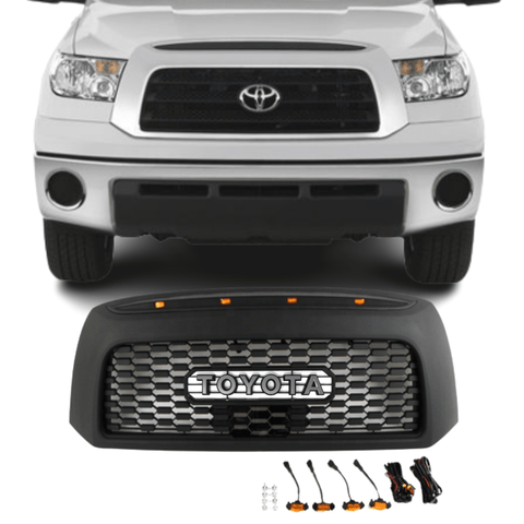 2009 2010 2011 2012 2013 Toyota Tundra Grill, TRD Pro Grille With Emblem & LEDs