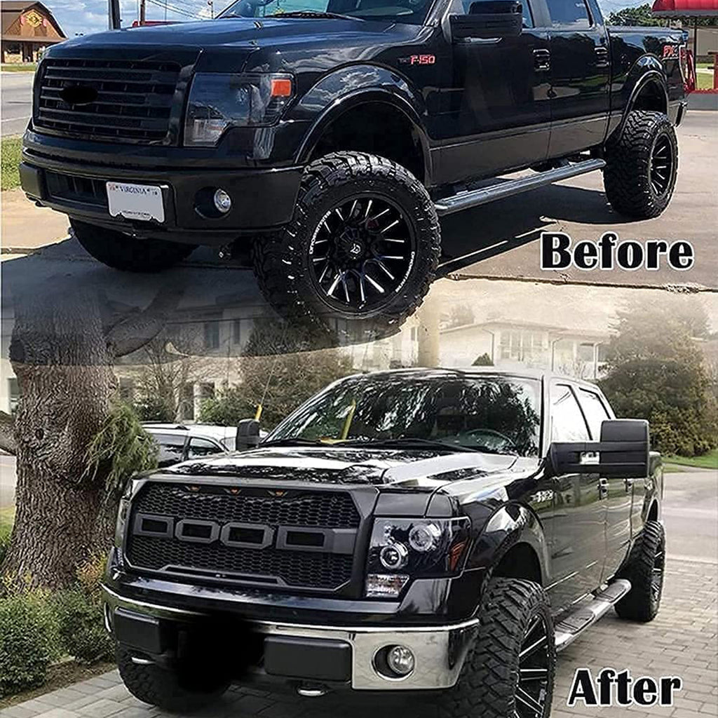 CNCT Front Grille For 2009 -2014 Ford F150 Grill Raptor Style Grill Wi