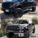 CNCT Front Grille For 2009 2010 2011 2012 2013 2014 Ford F150 Grill Raptor Style Grill With Letters & LEDs