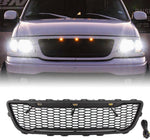 Raptor Style Grille For Ford F150 1999-2003 Bumper Grill w/Lights Black
