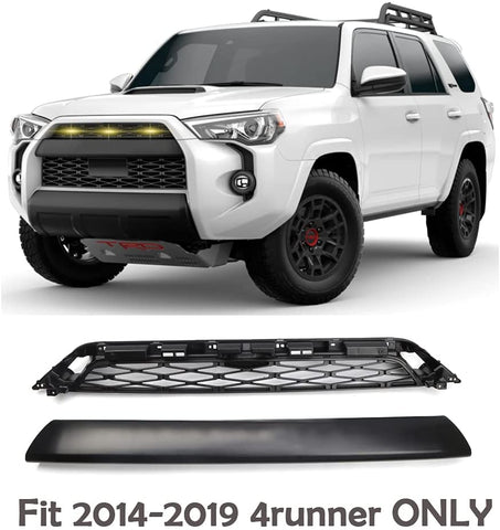 Replacement Grille Fit For 2014-2019 4Runner Grill with Letters, Matte Black