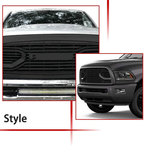 2010-2018 Dodge Ram 2500/3500 Front Grille w/Signal Light Matte Black 2010-2018 Dodge Ram 2500/3500 Front Grille w/Signal Light Matte Black