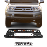 Front Grille For 2003-2005 Toyota 4runner Matte Black W/ Letter Led Lights