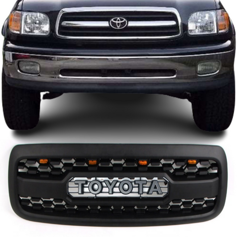 2000 2001 2002 Toyota Tundra Grill,Black TRD PRO Grille With Emblem & LED Lights