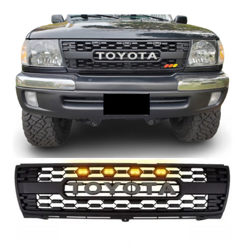 TRD Pro Grill For 1997 1998 1999 2000 Toyota Tacoma With Letters & LED Lights