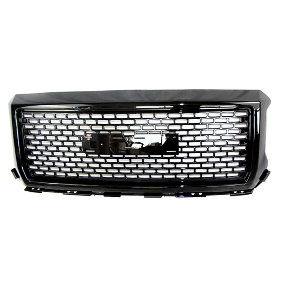 LABLT Glossy Black Honeycomb Grille For 2014-2015 GMC Sierra 1500 – Front Hood Grille