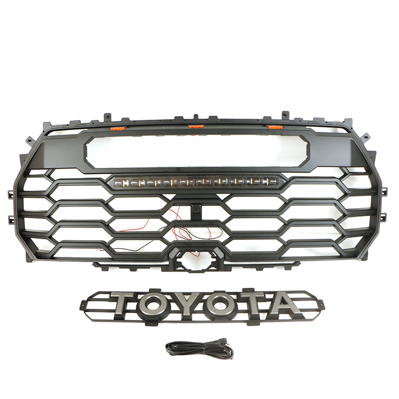 Front Grille for 2022 2023 2024 Toyota Tundra TRD PRO Style Grill With ...