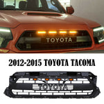 CNCT Front Grille For 2012-2015 Toyota Tacoma TRD W/ Letter Led Lights Matte Black