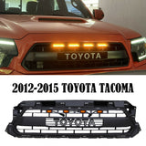 CNCT Front Grille For 2012-2015 Toyota Tacoma TRD W/ Letter Led Lights Matte Black