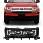2006 2007 2008 2009 2010 Ford Edge Front Grille Mesh Style Grill w/ LED Lights & Letters Matte Black
